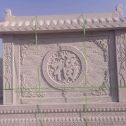 牡丹江 芝麻白花岗岩屏风，照壁，影壁