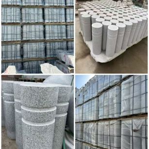 牡丹江 芝麻白花岗岩挡车柱、隔离柱多少钱