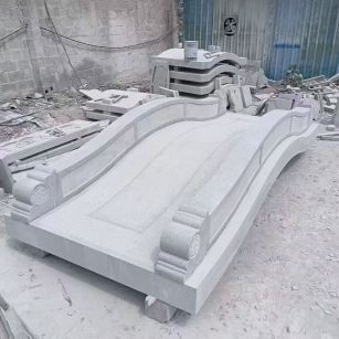 牡丹江 芝麻灰花岗岩园林景观 小石桥