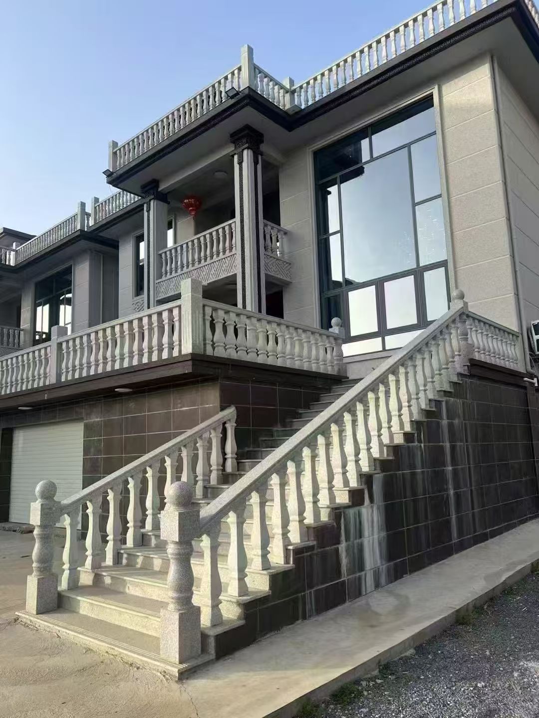 牡丹江 芝麻白别墅阳台栏杆，楼梯栏杆