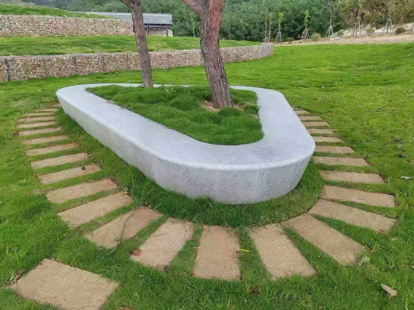 牡丹江 芝麻白光面整石坐凳